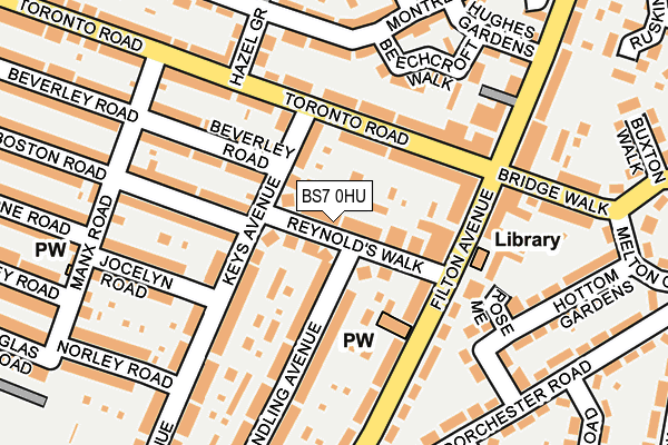 BS7 0HU map - OS OpenMap – Local (Ordnance Survey)