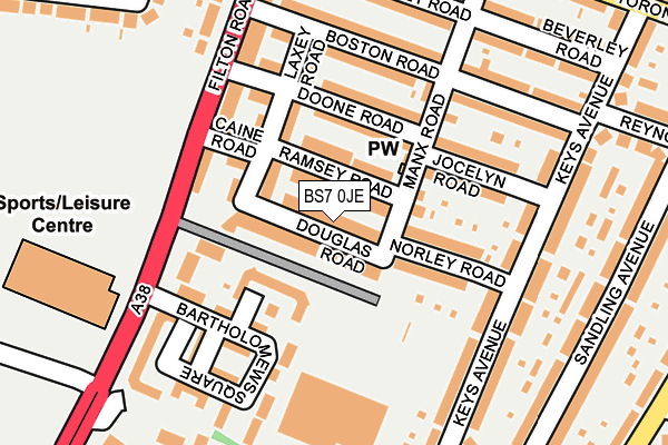 BS7 0JE map - OS OpenMap – Local (Ordnance Survey)