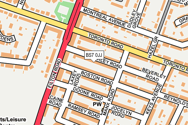 BS7 0JJ map - OS OpenMap – Local (Ordnance Survey)