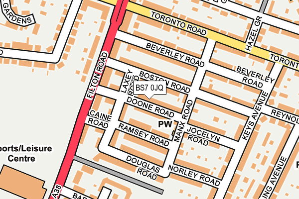 BS7 0JQ map - OS OpenMap – Local (Ordnance Survey)