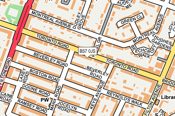 BS7 0JS map - OS OpenMap – Local (Ordnance Survey)