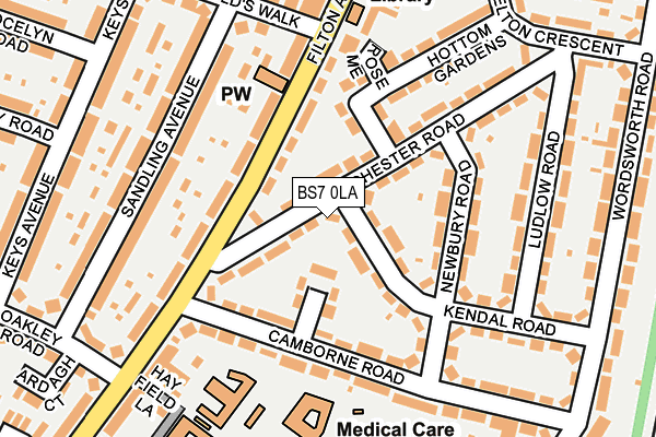 BS7 0LA map - OS OpenMap – Local (Ordnance Survey)