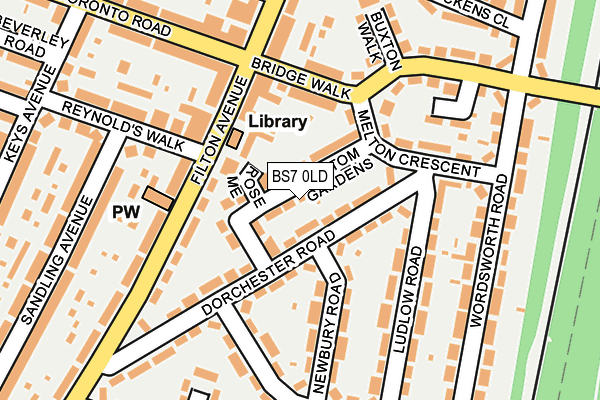 BS7 0LD map - OS OpenMap – Local (Ordnance Survey)