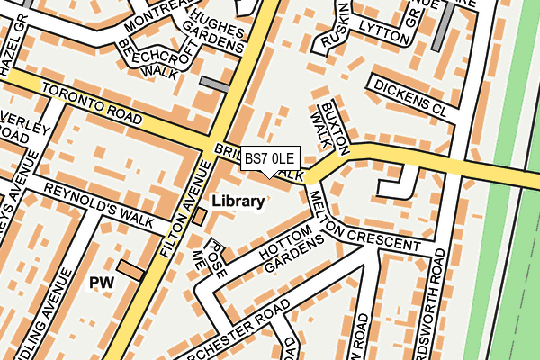 BS7 0LE map - OS OpenMap – Local (Ordnance Survey)