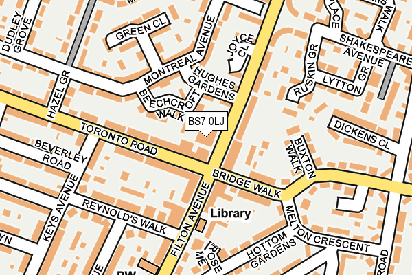 BS7 0LJ map - OS OpenMap – Local (Ordnance Survey)