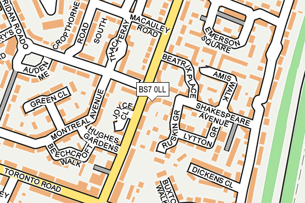 BS7 0LL map - OS OpenMap – Local (Ordnance Survey)