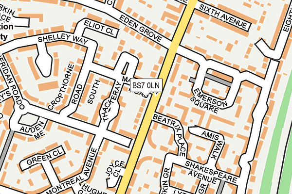 BS7 0LN map - OS OpenMap – Local (Ordnance Survey)