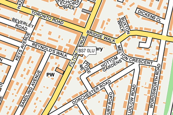 BS7 0LU map - OS OpenMap – Local (Ordnance Survey)