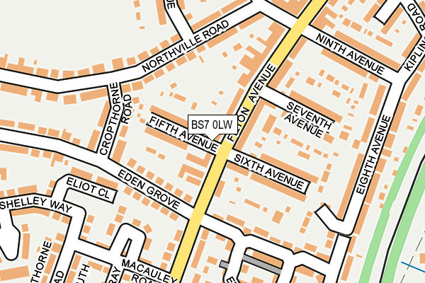BS7 0LW map - OS OpenMap – Local (Ordnance Survey)