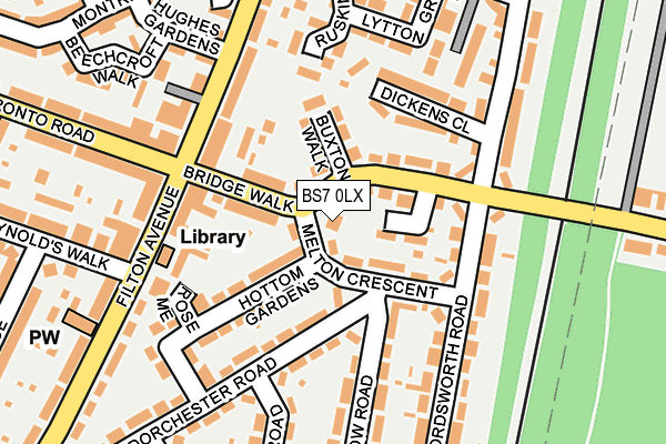 BS7 0LX map - OS OpenMap – Local (Ordnance Survey)