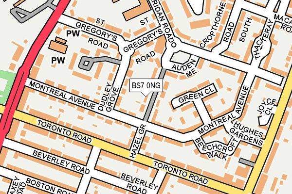 BS7 0NG map - OS OpenMap – Local (Ordnance Survey)