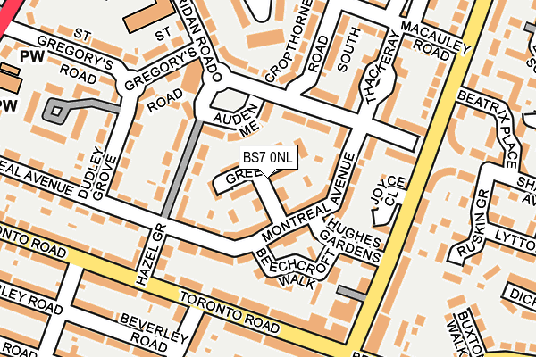 BS7 0NL map - OS OpenMap – Local (Ordnance Survey)