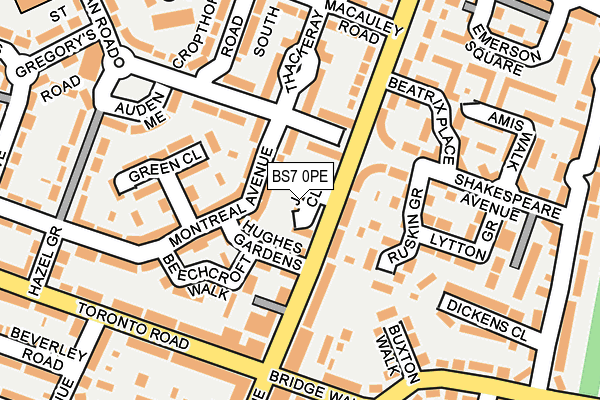 BS7 0PE map - OS OpenMap – Local (Ordnance Survey)