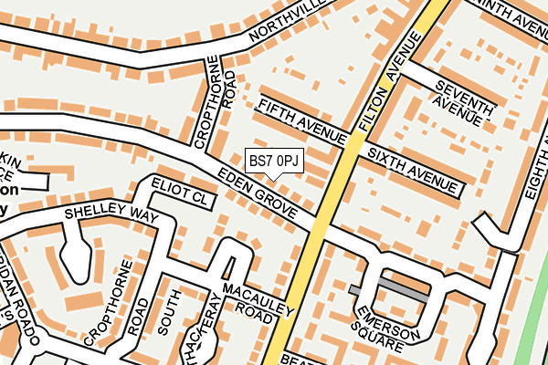 BS7 0PJ map - OS OpenMap – Local (Ordnance Survey)