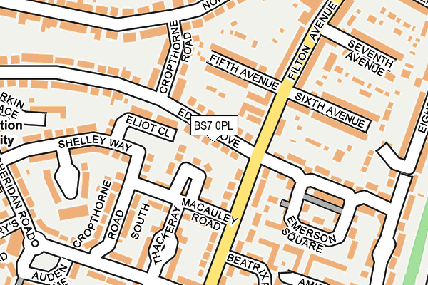 BS7 0PL map - OS OpenMap – Local (Ordnance Survey)