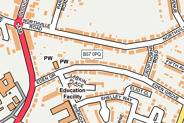 BS7 0PQ map - OS OpenMap – Local (Ordnance Survey)