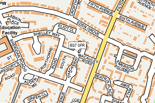 BS7 0PR map - OS OpenMap – Local (Ordnance Survey)