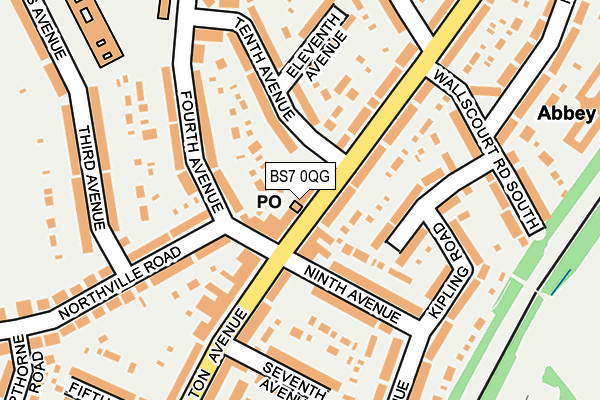 BS7 0QG map - OS OpenMap – Local (Ordnance Survey)
