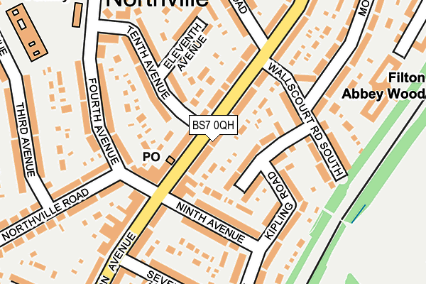BS7 0QH map - OS OpenMap – Local (Ordnance Survey)
