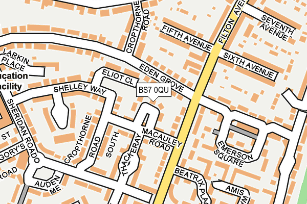 BS7 0QU map - OS OpenMap – Local (Ordnance Survey)