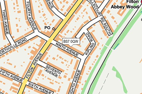 BS7 0QW map - OS OpenMap – Local (Ordnance Survey)