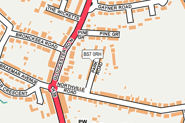 BS7 0RH map - OS OpenMap – Local (Ordnance Survey)