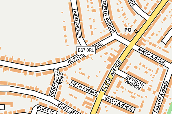 BS7 0RL map - OS OpenMap – Local (Ordnance Survey)