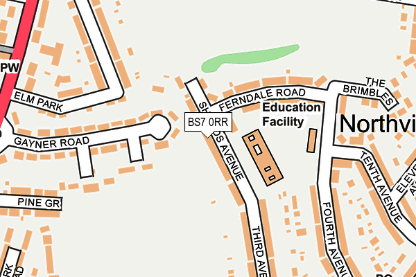 BS7 0RR map - OS OpenMap – Local (Ordnance Survey)