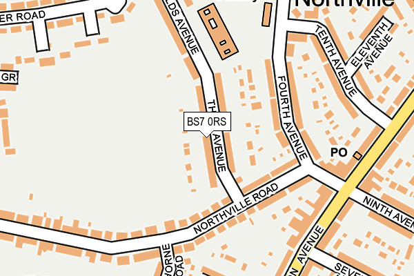 BS7 0RS map - OS OpenMap – Local (Ordnance Survey)