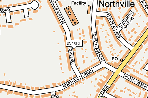 BS7 0RT map - OS OpenMap – Local (Ordnance Survey)
