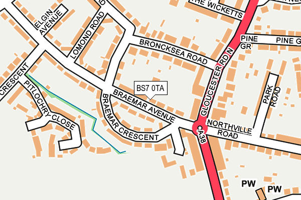 BS7 0TA map - OS OpenMap – Local (Ordnance Survey)