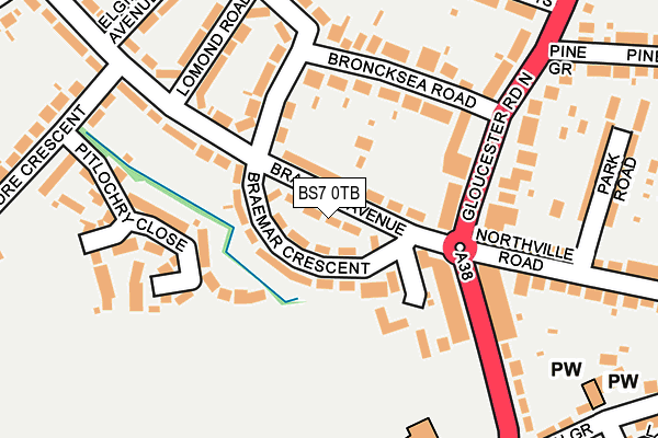 BS7 0TB map - OS OpenMap – Local (Ordnance Survey)