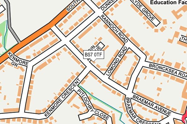 BS7 0TF map - OS OpenMap – Local (Ordnance Survey)