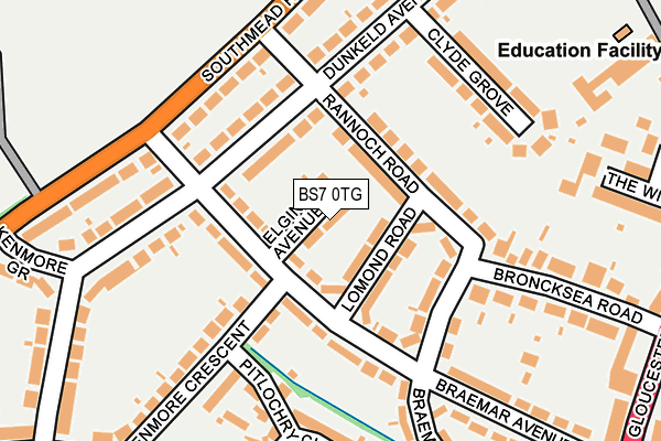 BS7 0TG map - OS OpenMap – Local (Ordnance Survey)