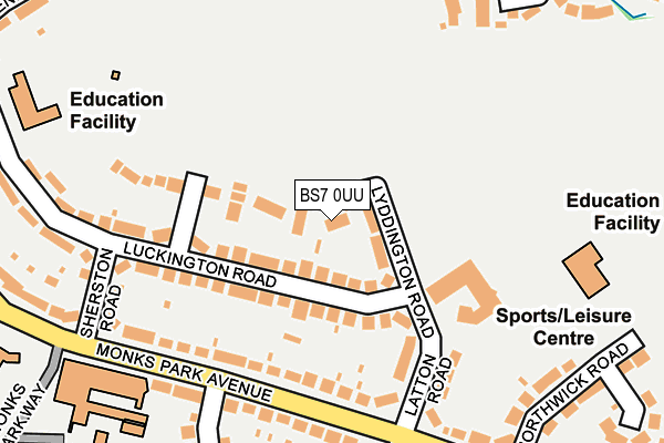 BS7 0UU map - OS OpenMap – Local (Ordnance Survey)