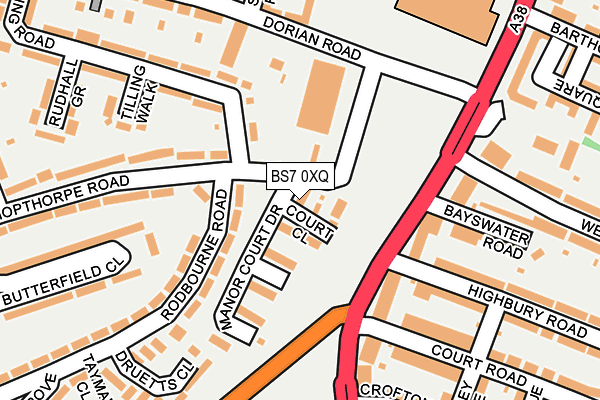 BS7 0XQ map - OS OpenMap – Local (Ordnance Survey)