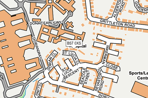 BS7 0XS map - OS OpenMap – Local (Ordnance Survey)