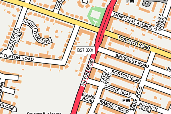 BS7 0XX map - OS OpenMap – Local (Ordnance Survey)