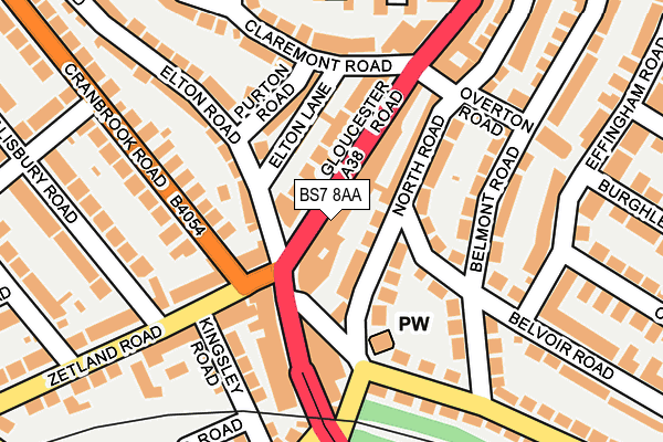 BS7 8AA map - OS OpenMap – Local (Ordnance Survey)