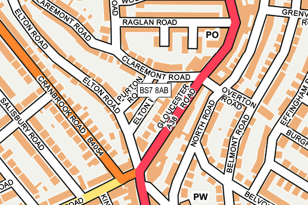 BS7 8AB map - OS OpenMap – Local (Ordnance Survey)