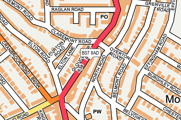 BS7 8AD map - OS OpenMap – Local (Ordnance Survey)