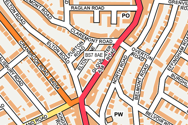 BS7 8AE map - OS OpenMap – Local (Ordnance Survey)