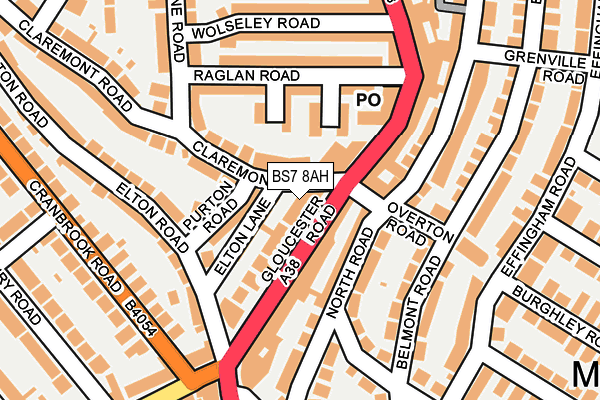 BS7 8AH map - OS OpenMap – Local (Ordnance Survey)