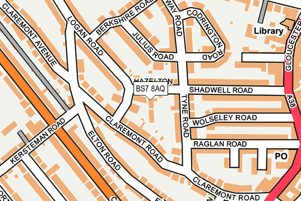 BS7 8AQ map - OS OpenMap – Local (Ordnance Survey)