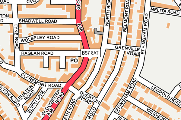 BS7 8AT map - OS OpenMap – Local (Ordnance Survey)