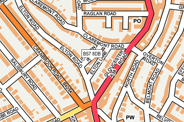 BS7 8DB map - OS OpenMap – Local (Ordnance Survey)