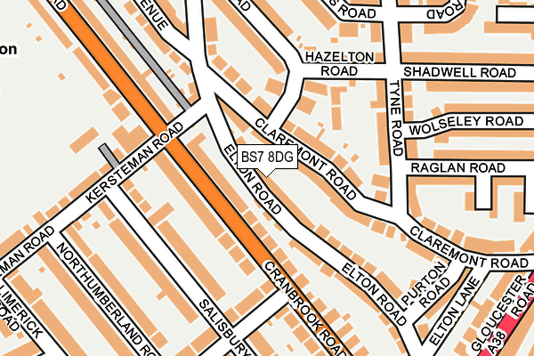 BS7 8DG map - OS OpenMap – Local (Ordnance Survey)
