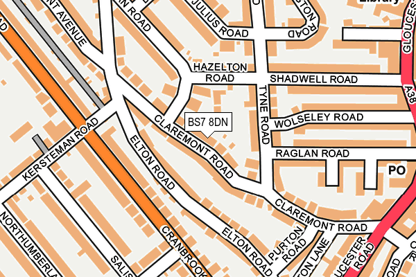 BS7 8DN map - OS OpenMap – Local (Ordnance Survey)