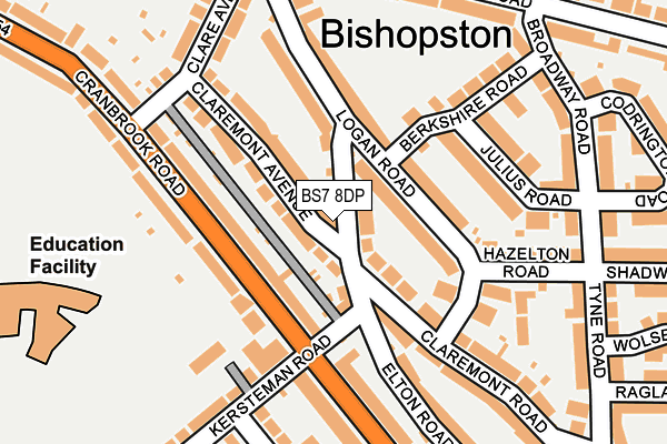 BS7 8DP map - OS OpenMap – Local (Ordnance Survey)