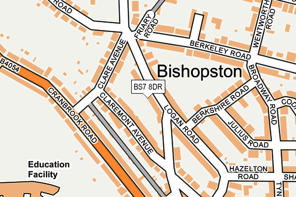 BS7 8DR map - OS OpenMap – Local (Ordnance Survey)